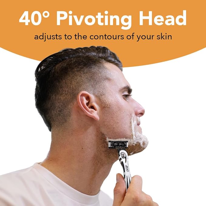 BIC Flex 5 Disposable Razor for Men, Sensitive Skin Razor For a Smooth, Comfortable and Close Shave, 10 Piece Razor Set