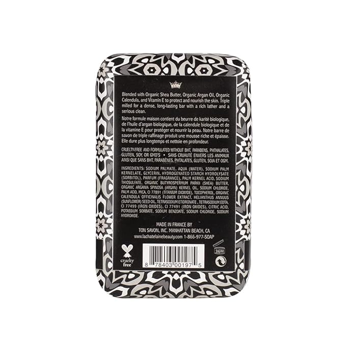 La Chatelaine Shea Butter Bar Soap| Natural and Organic |Triple Milled | Made in France | Unisex, Men, Women | Large (Vetiver Cedar)