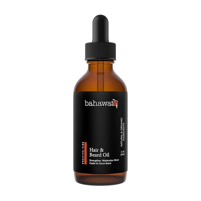 BAHAWAT Beard Oil -Premium Beard Oil Conditioner & Softener - Cedarwood & Citrus scent- Eliminates Beard Itch, Promote a Healthy, Full Beard, Natural Ingredients, 2 ounce.