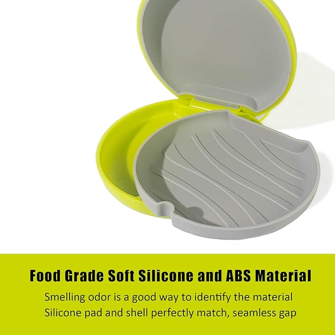2PCS Retainer Case Compatible with Invisalign,Cute Slim Aligner Case,Customized Magnetic Closure Orthodontic Retainer Cases (2 Pack Green + Light gray Silicone)