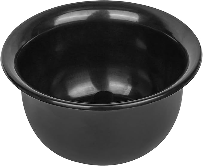 Linkidea Men's Shaving Soap Bowl, Internal Texture Whip Quick Rich & Thick Lather Shaving Bowl, Shaving Cup for Wet Shave (Black)