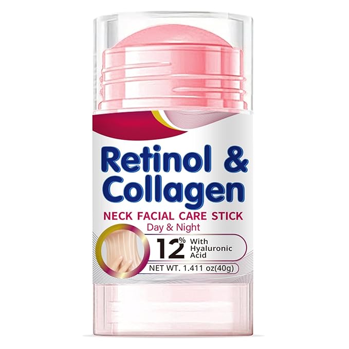 Retinol Collagen Cream for Face with 12% Hyaluronic Acid, Retinol Face Stick Day & Night Lifting & Firming Anti Wrinkle Facial Moisturizer Anti Aging Neck Cream for Reduce Fine Lines
