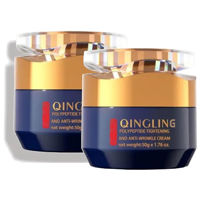 Qingling Crema Para Arrugas, Quinglin Crema Para Arrugas, QINGLING Wrinkle Remover Cream - Quinglin Face Cream, Polypeptide Tightening and Anti-Wrinkle Cream for Women Men (2pcs)