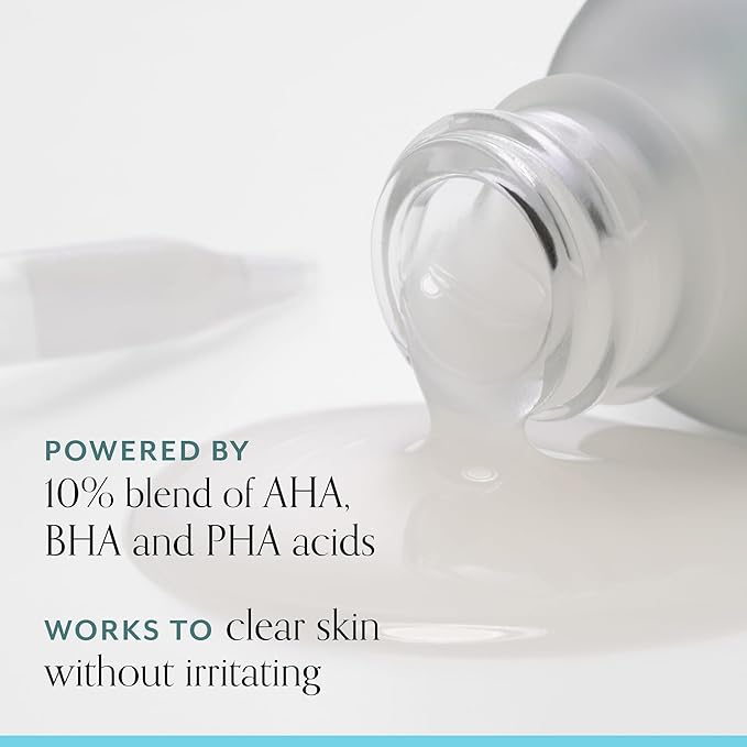 Bliss Clarifying Duo - Clear Genius Salicylic Acid Gel Cleanser + Overnight Liquid Peel - Visbily Reduce Pores Overnight and Clarify Skin with BHA & Niacinamide