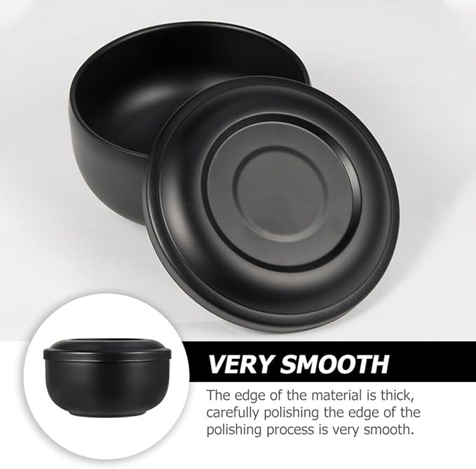 Wakauto Stainless Steel Shaving Soap Bowl with Lid Barber Shaving Foaming Container Sturdy Soap Bowl for Bathroom and Travel Use