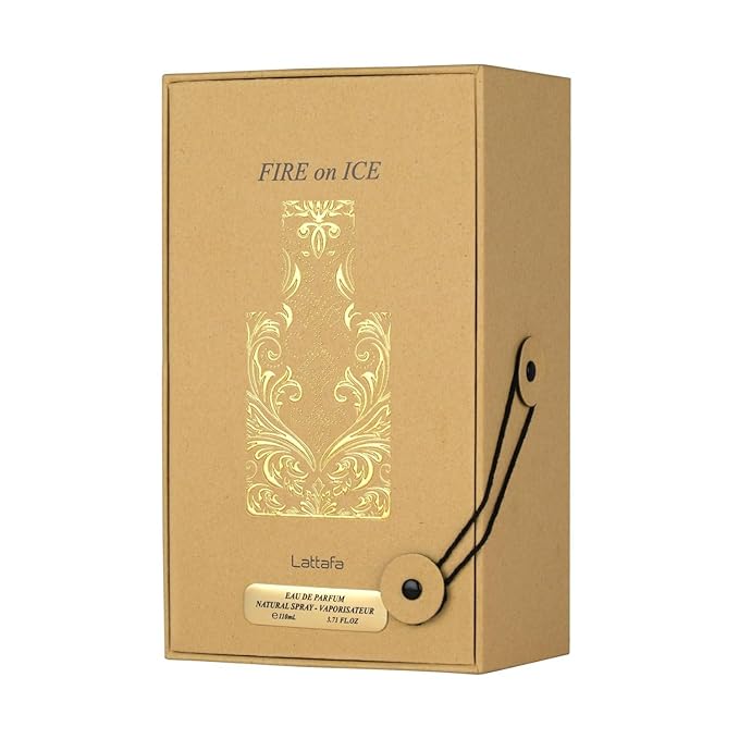 Lattafa Fire On Ice – Fruity, Spicy, Woody, Ambery – Eau de Parfum Spray Long-Lasting Fragrance for Unisex, 3.71 Ounce / 110 ml