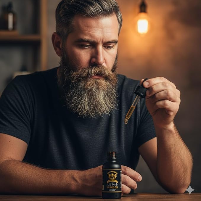 Grey Beard's Grooming Lounge Wild Vanilla Beard Oil for Men 1 fl oz - Natural Leave-In Conditioner with Jojoba Argan and Grapeseed Oils