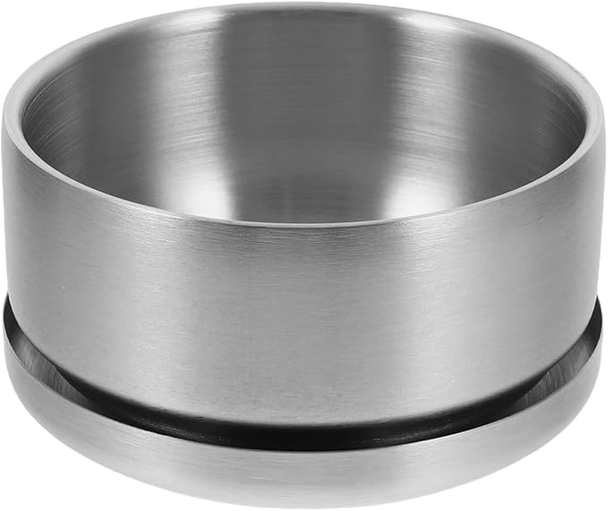 Stainless Steel Shaving Bowl with Lid for Men and Ergonomic Shaving Soap Bowl Bathroom Accessory