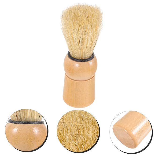 Portable Beard Brush for Men Natural Boar Bristle Grooming Tool for Beard and Mustache Care Multi-use Shaving Brush and Boyfriends
