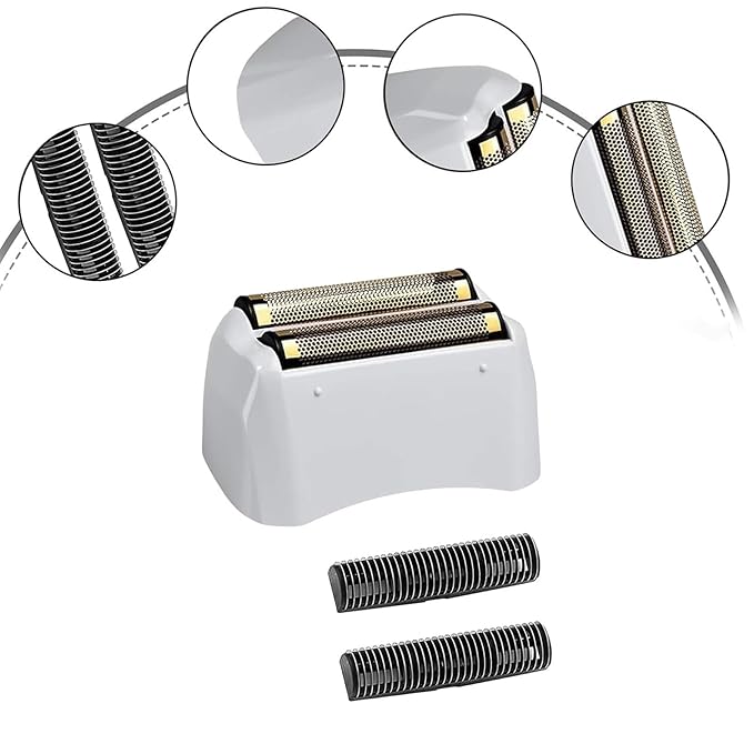 For Andis Foil Shaver Replacement Head for Model TS-1 TS-2 17150 17200 17235 Pro Foil Shaver, Replaces #17155 17160 17280 Shaver (Gold/2Pack)