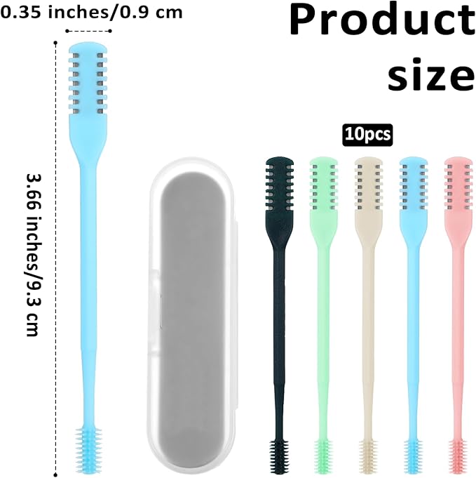 2-in-1 Nasal Hair Cutter Double Sided Nose Hair Knife 10PCS Upgrade Portable Nostril Hairs Remover Tool with Cases 360° Rotating Nose Trimmer Remover Tool Hairs Cutters for Men and Women