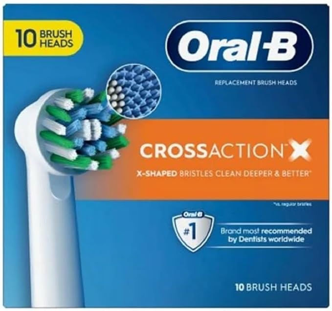 Oral-B Cross Action Electric Toothbrush Replacement Brush Heads, 10 ct.