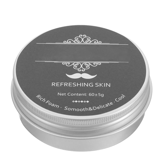 FOMIYES Men Shaving Soap Bar Mint Shave Soap for Beard Peppermint Shaving Cream Alternative Travel Size 2.75 Inch Lightweight