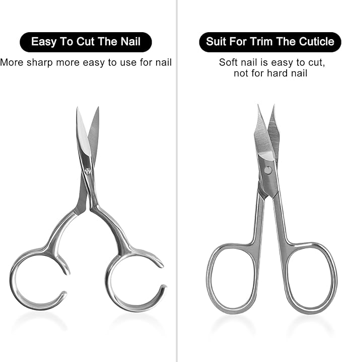 Beauty Scissors Trimmer for Facial Hair, Manicure, Nail, Moustache, Eyebrow, Eyelash, Nose, Ear, Cuticle, Men and Women (1 Pack)