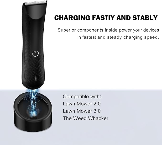 Replacement Charger for MANSCAPED 3.0 Compatible with MANSCAPED The Lawn Mower 3.0/2.0 Weed Whacker Electric Groin Hair Trimmer & Ear Hair Trimmer Charging Dock Base Station with Adapter Power Cord