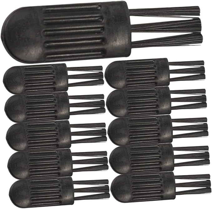 PartyKindom 100pcs Razor Trimmer Men Brush Cleaning Body Barbers Small Shaver Face Cleaner Facial Hair Razors Groom Shaving Removal Mini Spoon Portable Black