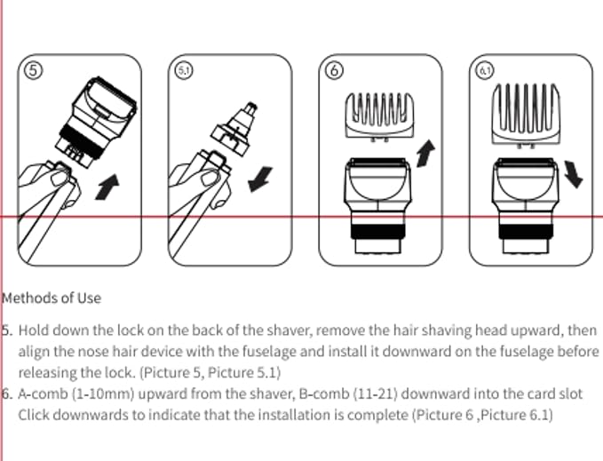 Beard Trimmer for Men - 42 Adjustable Length Settings Hair Clippers, Christmas Gift Professional Body Hair Trimmer for Men Precision Facial Hair Trimming Nose Trimmers LED Display Mustache Trimmers