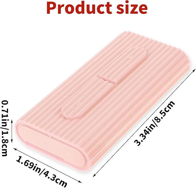 WLLHYF Portable Dental Floss Case Automatic Dental Floss Pick Organizer Case Travel Flosser Dispenser Storage Case Refillable Holder Boxes with 10 Floss Picks for Teeth Cleaning (Pink)