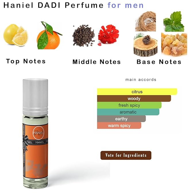 Haniel Roll-On Pheromone Cologne for Men - Portable Spicy Woody Cologne, Travel-Friendly Perfume con Feromonas para Atraer Mujeres, Pocket-Sized Confidence Booster