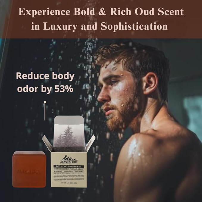 Shower Bar Body Bath Soap (Set of 2) Cleanser Cooling Refreshing Effect Rich Foam Body Wash Shampoo Deodorant for Face and Body Menthol Mint Sandalwood Woody for men and women
