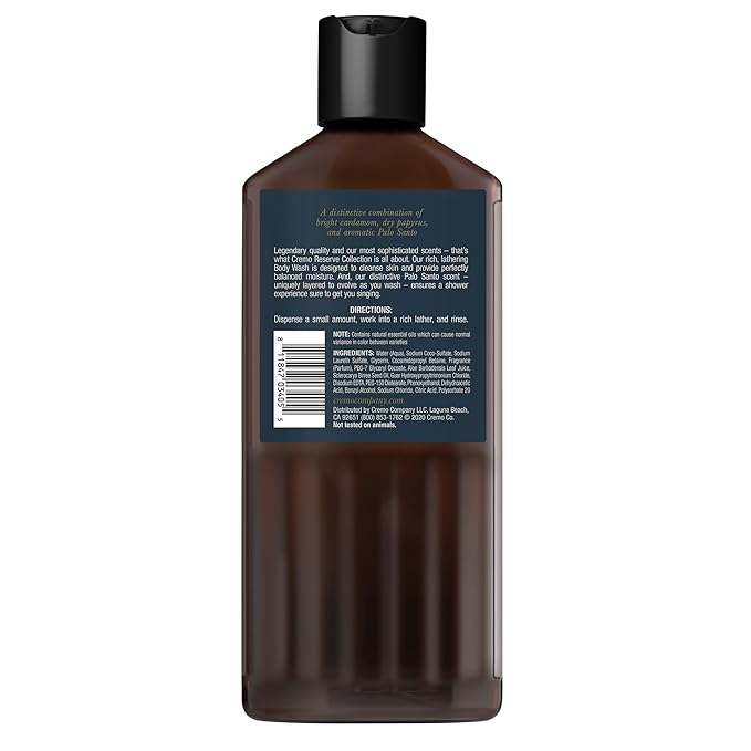 Cremo Barber Grade Original Shave Cream, Astonishingly Superior Ultra-Slick Shaving Cream for Men & Rich-Lathering Palo Santo Body Wash for Men, Notes of Bright Cardamom, Dry Papyrus