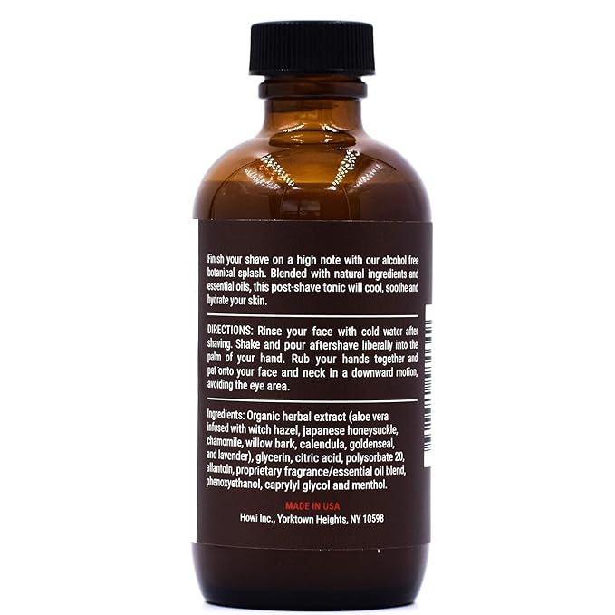 Taconic Shave Bay Rum Aftershave Splash – Alcohol-Free Natural Men’s After Shave – Soothes, Tones & Hydrates Skin – 4 oz Made in USA