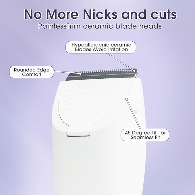 Bikini Trimmer for Women & Men - Pubic & Body Hair Removal, Facial Hair Trimmer