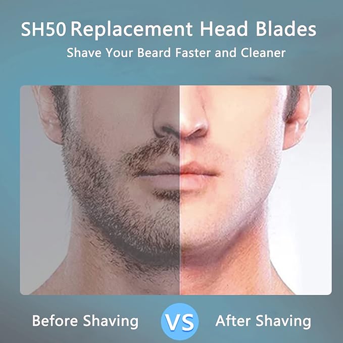 SH50/52 Replacement Heads Compatible with Philips Series 5000 Electric Shavers, MultiPrecision Shaving Razor Heads Fit for 5210 5100 5590 PT730 AT830 Shavers, 6 Pack