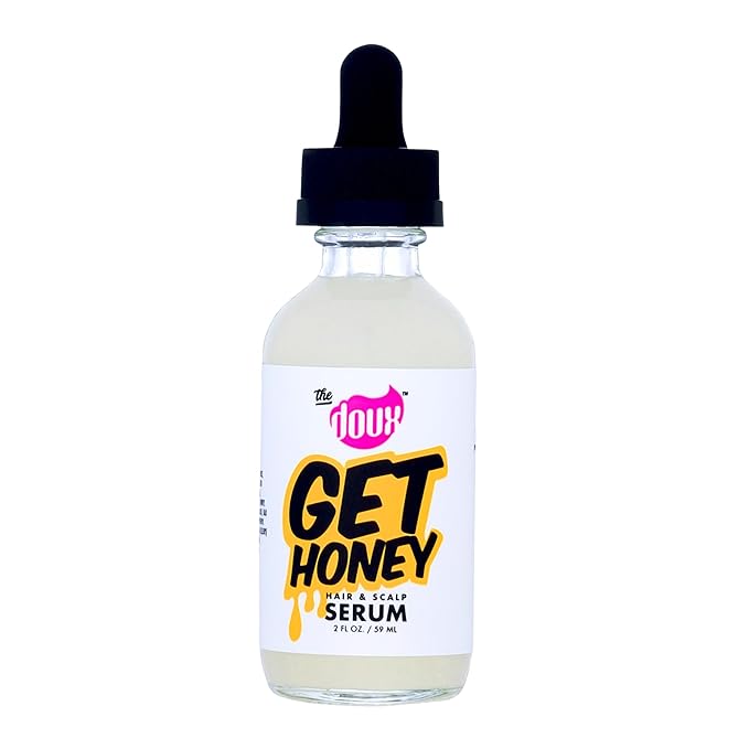 The Doux Get Honey Hair & Scalp Serum for Curly and Natural Hair – Anti-Itch Treatment with Honey – Lightweight Hair Oil for Dry Scalp, Frizz Control, Split Ends & Breakage Protection
