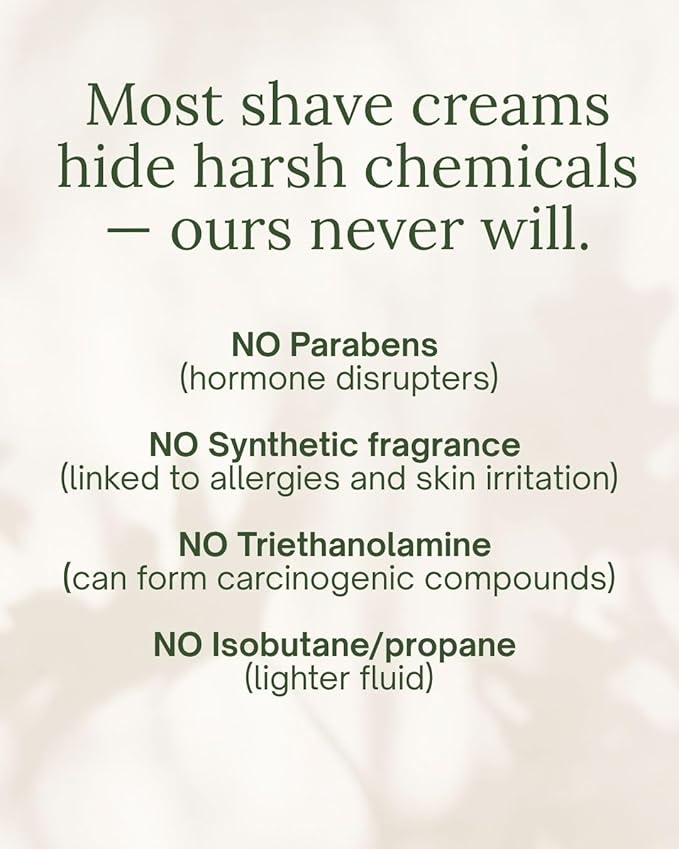 Organic Jaguar All Natural Shave Gel – Soothing, Non-Foaming Shaving Gel for Men & Women with Aloe Vera, Tea Tree & Chamomile – Smooth, Hydrating, Razor Burn Protection, Paraben-Free