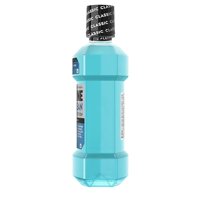 Listerine Ultraclean Intense Antiseptic Mouthwash + Whitening Protection*, Everfresh Technology to Help Fight Bad Breath, Gingivitis, & Plaque, Tartar Control Oral Rinse, Intense Mint, 1.5 L