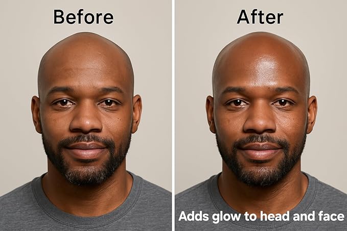 Bald Head Moisturizer. Post Shave Wax and Polish for Bald Heads. Soothes the Scalp Providing Lasting Softness Shine & Protection. Alabama Pine Scent.