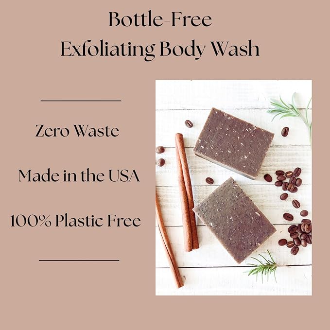 Aspen Kay Naturals Coffee & Oatmeal Exfoliating Soap, Natural and Organic Coffee Scrub. With Organic Shea Butter & Pure Essential Oils. A Wonderful Oatmeal Soap, For Men & Women. (2 pack)