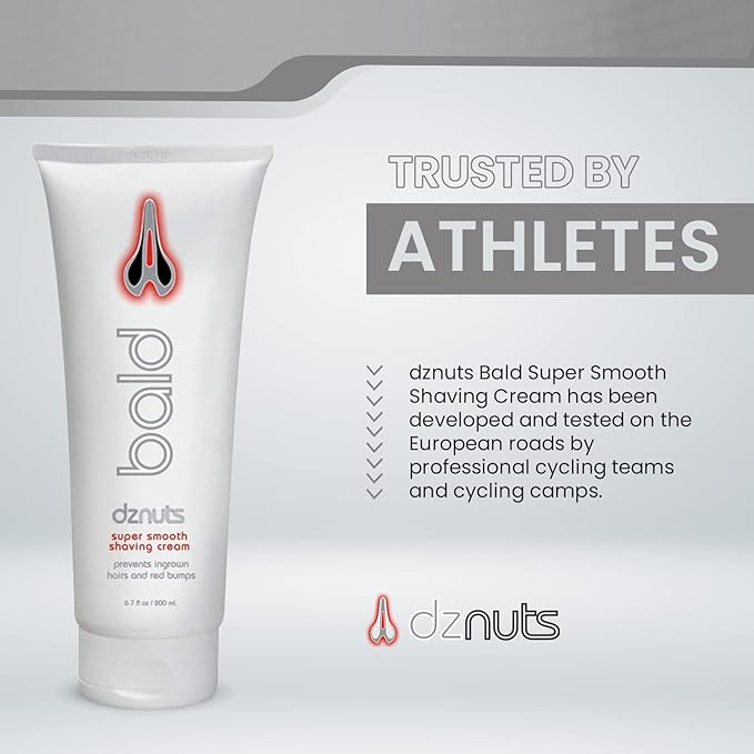 dznuts - Bald Super Smooth Shaving Cream - Prevents Ingrown Hairs and Razor Bumps, Cooled and Moisturized Skin - 6.7 fl. oz, 1 Pack