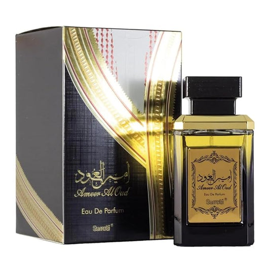 Surrati Ameer Al Oud Eau De Parfum Spray 100ML (3.38 OZ) – Exotic Long Lasting Arabian Perfume for Men with Woody & Floral Notes, A Must-Have Perfume Men which Provides All-Day Freshness