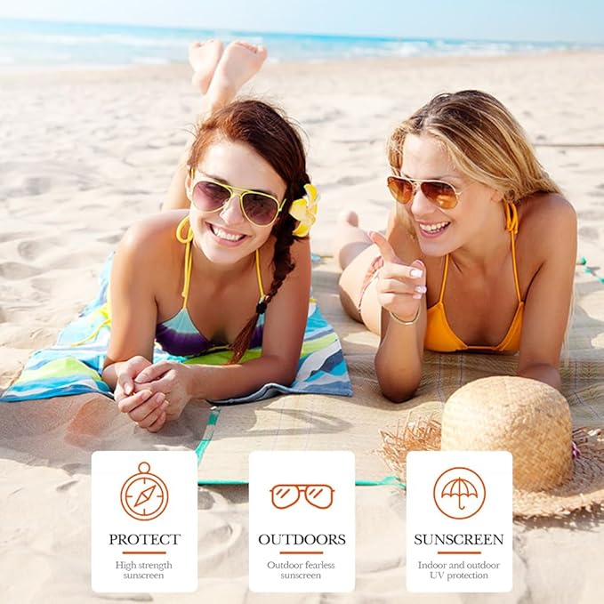 Vitamin C Sunscreen Lotions,2 Pcs Daily Moisturizer Sunscreen Cream for Face and Body,Women Men Waterproof Sweatproof Refreshing Non-greasy Sun Protection Cream,Facial Sunblock (orange)