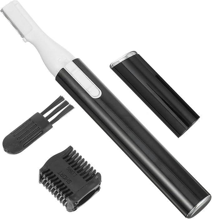 1 Set Eyebrow Trimmer Lint Remover Shaver Portable Hair Removal Devices Mini Facial Hair Remover Face Hair Remover Hair Removal Cream Reusable Face Razor Black Aluminum Tube