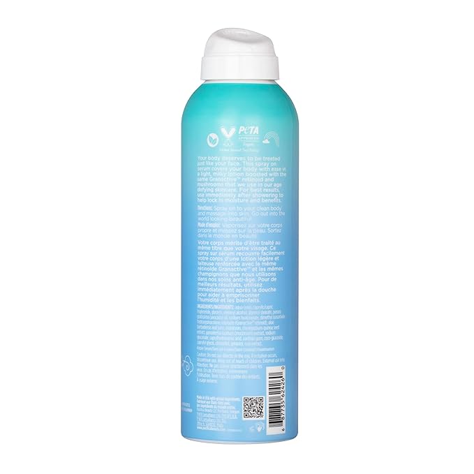 Pacifica Wake Up Beautiful Body Lotion & Serum Set of 2 – Overnight Body Treatment w/Granactive Retinoid, Mushroom & Melatonin, Hydrating Moisturizer Duo for Plumper Skin, Vegan & Cruelty-Free Clean