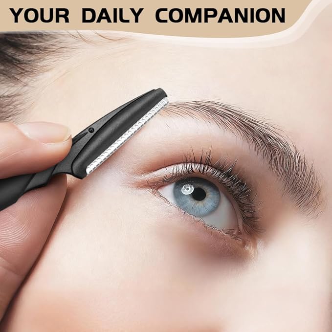 5-Piece Eyebrow Razor and White Bib Kit for Men & Women Christmas Gift- Professional Precision Brow Shaper