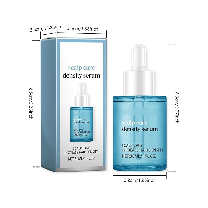 30ml Scalp Care Density Serum for Hair Growth – Reduces Hair Shedding, Thickens Thin Hair & Strengthens Roots with Natural Pea Extract, Collagen & Vitamin E