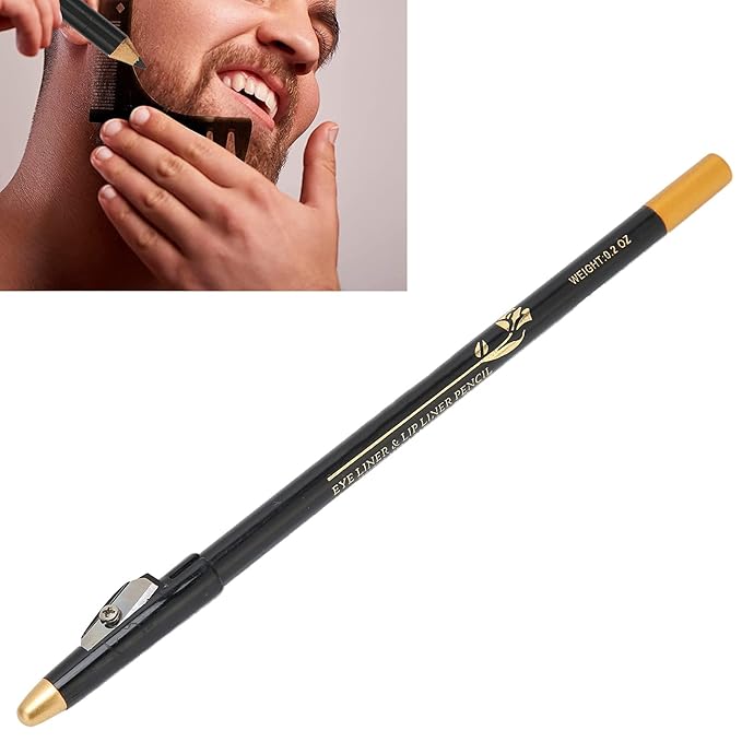 Professional Beard Shaping Tool with Built-in Sharpener - Hairline Razor Trace Pencil, Grooming Kit for Styling and Shaping