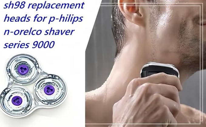 Sh98/72 Replacement Shaver Head Compatible With Norelco Replacement Heads 9000 Series，Upgraded Sh98 Blade for Norelco Shaver S9000 Prestige SP98XX Et 1Head