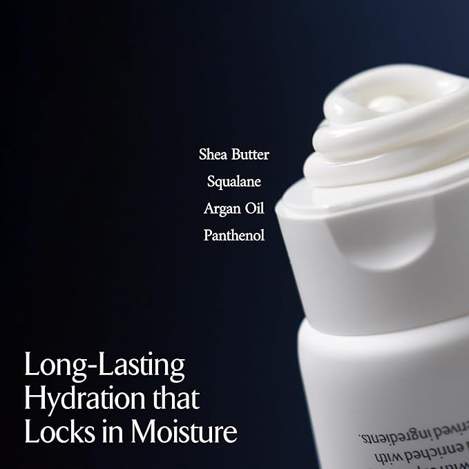 LA MUSE Perfume Body Lotion for Men(Deep Woody Amber) | Moisture Amber Body Lotion with Shea Butter | Peptide Body Cream | Non-Sticky & Non-Greasy, Fast Absorbing | Korean Skin Care