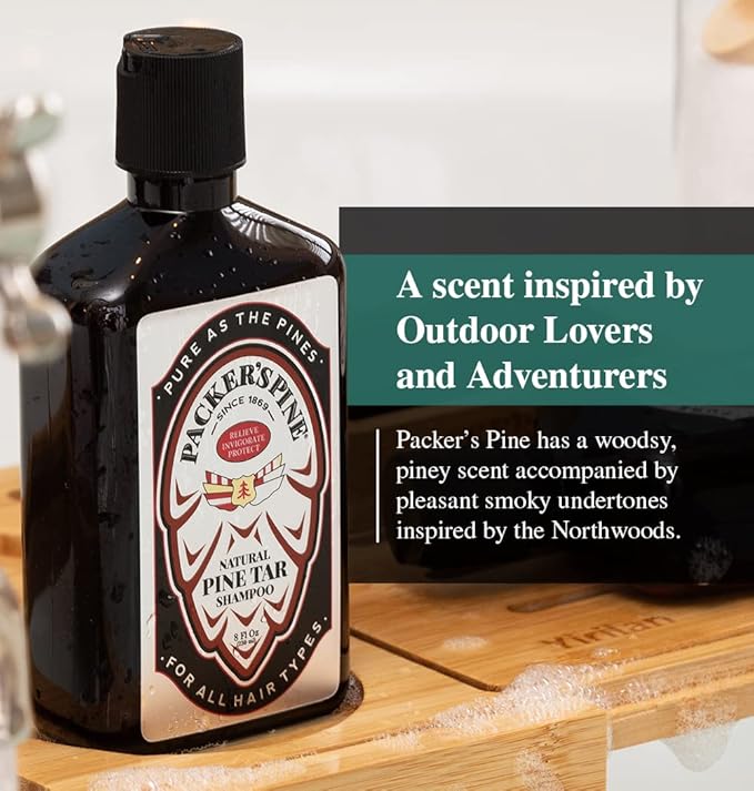 Packer's Pine Tar Shampoo | USA Made With All Natural Active Ingredients | Shampoo for Dry and Itchy Scalp | Paraben and Sulfate Free (Pack of 1)