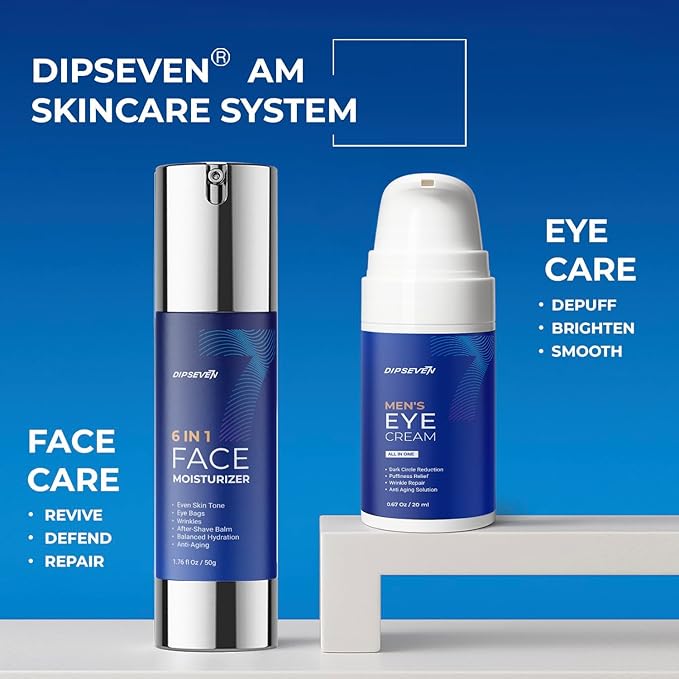 6‑in‑1 Face Cream for Men: Daily Hydrating Anti‑Aging Moisturizer with Hyaluronic Acid & Niacinamide – Helps Smooth Fine Lines