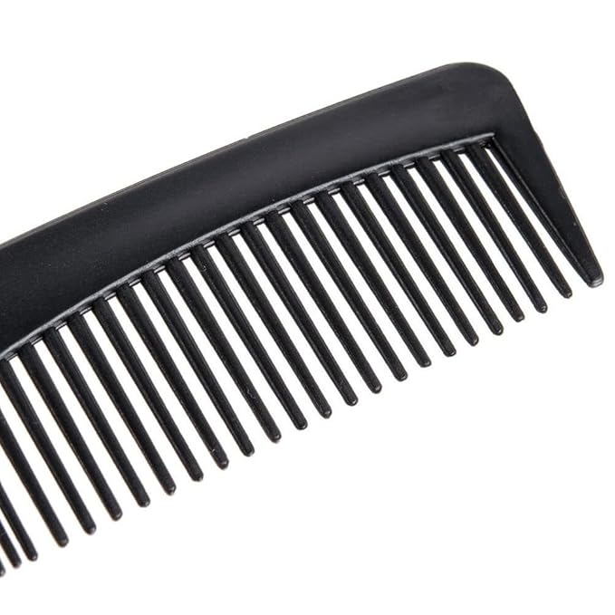 Favorict (12 Pack) Flexible Thin 5" Pocket Hair Comb Beard & Mustache Combs for Men's Hair Beard Mustache and Sideburns (Black)