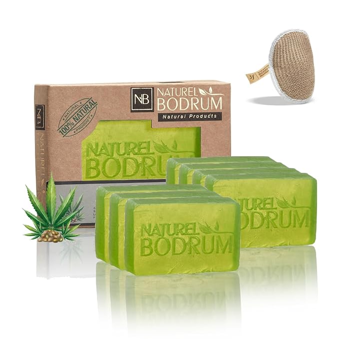 Hemp Organic Soap Bar for Women and Men, Pack of 7 Glycerin Soap Bars - Omega-Rich Moisturizing Bar Soap for Dry Skin & Cracked Areas - Natural & Vegan Spa Gift, for All Skin Types
