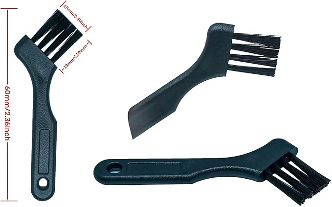 Electric Shaver Cleaning Brushes Razor Cleaner Set Nylon Bristles PP Handle Compatible with Electric Shaver, Trimmer - Set of 9, Man’s Small Brush kit, Razor Cleaner