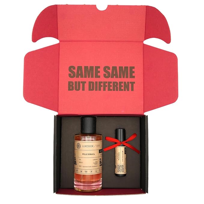 Pelle Dorata Perfume for Women, Inspired by T.F Tuscan Leather, 2-Piece Combo of 100 ml Fragrance Spray Bottle and 10 ml Alcohol-Free Roll-On Perfume Oil, Vegan, Paraben-Free Cologne