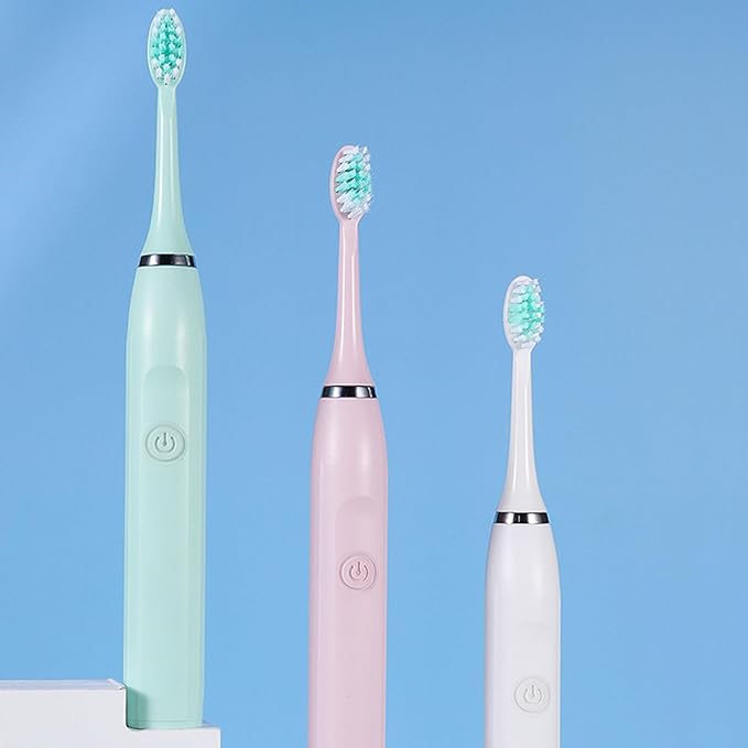 180 Days Battery Life Electric Toothbrush USB Rechargeable Travel with 3 Brush Heads Powered Ultrasonics Electric Toothbrush